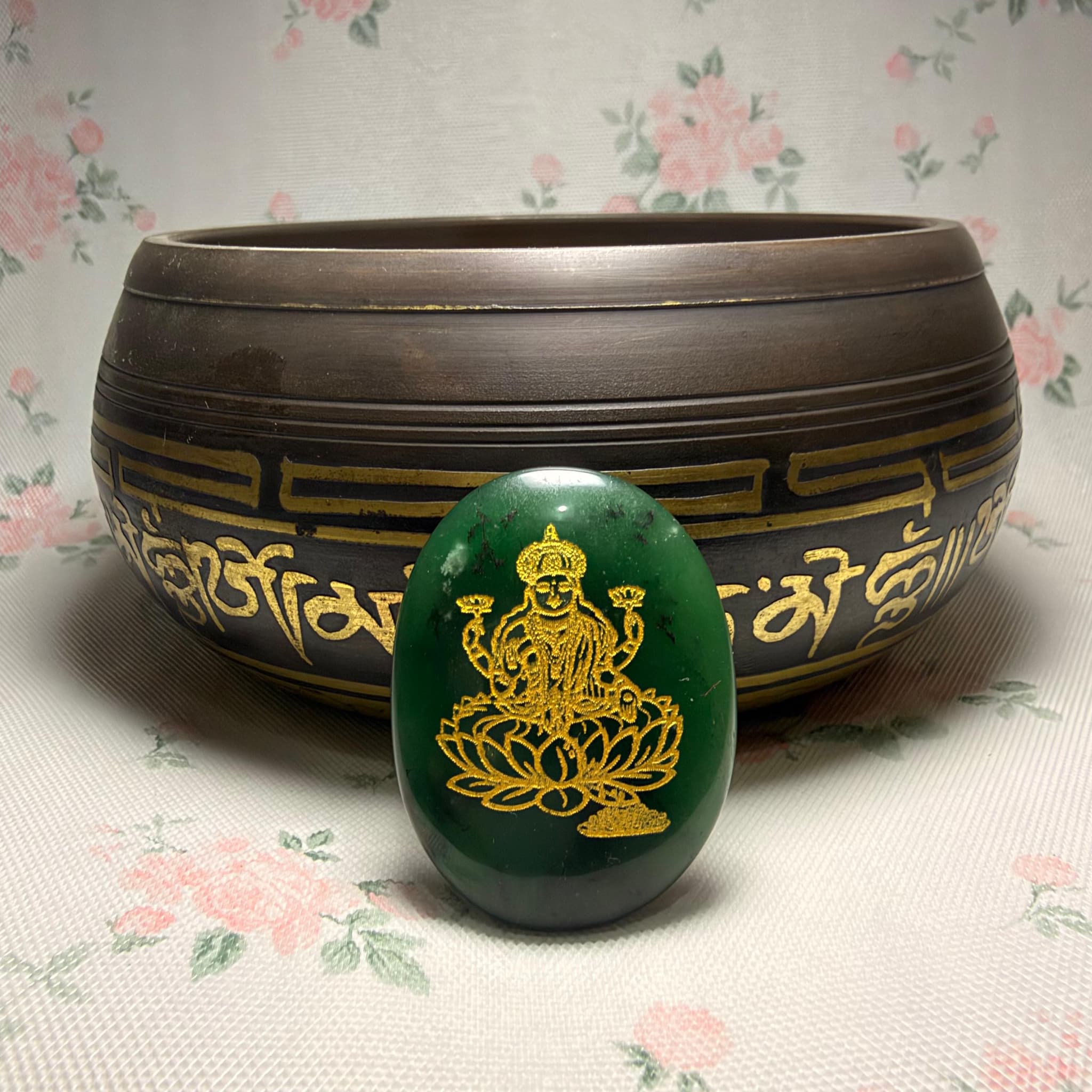 Green Jade Lakshmi Stone