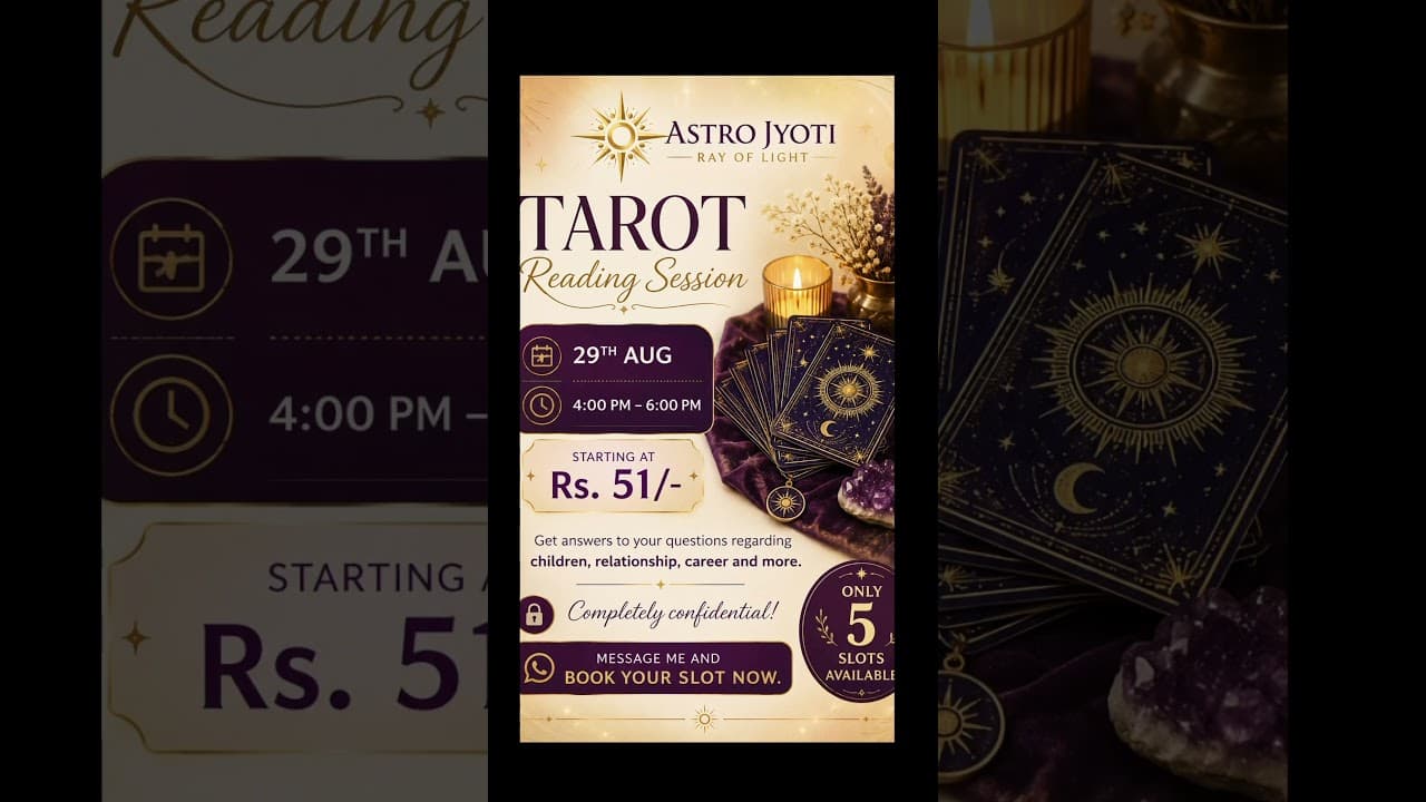 Tarot Reading Session. Book your Slot Now #tarot #whatscomingupinlovelife #astrology